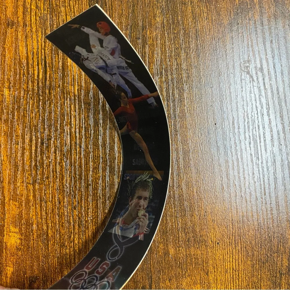 2008 Bookmark Lenticular Holographic USA Carly Patterson Michael Phelps Olympics